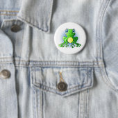 Badge Rond 5 Cm Grenouille (En situation)