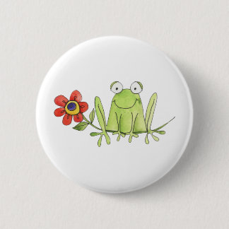 Badge Rond 5 Cm Grenouille