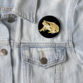 Badge Rond 5 Cm Grenouille à bois (En situation)