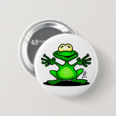 Badge Rond 5 Cm Grenouille amicale (Devant & derrière)