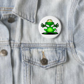 Badge Rond 5 Cm Grenouille amicale (En situation)