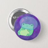 Badge Rond 5 Cm Grenouille Astronaut (Devant & derrière)