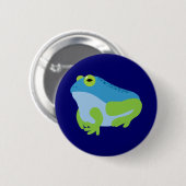 Badge Rond 5 Cm Grenouille bleue (Devant & derrière)
