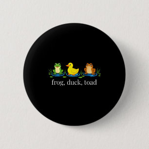 Badge Rond 5 Cm Grenouille canard crapaud zoologique drôle rétro a