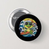 Badge Rond 5 Cm Grenouille cool (Devant & derrière)