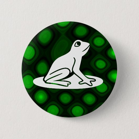 Badge Rond 5 Cm Grenouille - Customisée (Devant)