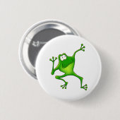 Badge Rond 5 Cm Grenouille d'aérobic (Devant & derrière)