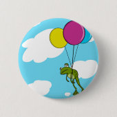 Badge Rond 5 Cm Grenouille dans le ciel (Devant)