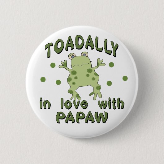 Badge Rond 5 Cm Grenouille de papaye d'amour de TOADALLY (Devant)