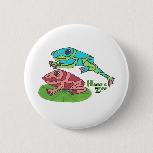 Badge Rond 5 Cm Grenouille de saut (Devant)