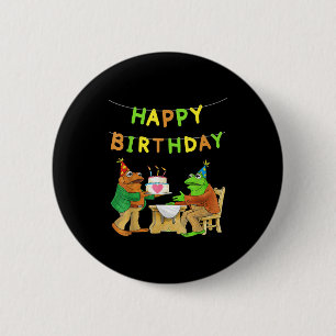 Badge Rond 5 Cm Grenouille et fils joyeux anniversaireconception g