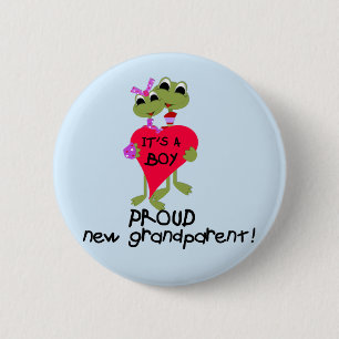 Badge Rond 5 Cm Grenouille grand-parent de tee-shirts et cadeaux d