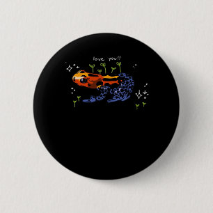 Badge Rond 5 Cm Grenouille Qui T'Aime Simple Style Classique