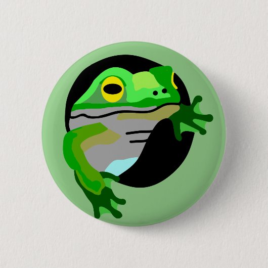 Badge Rond 5 Cm Grenouille verte (Devant)