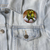 Badge Rond 5 Cm Grenouilles Heureuses (En situation)