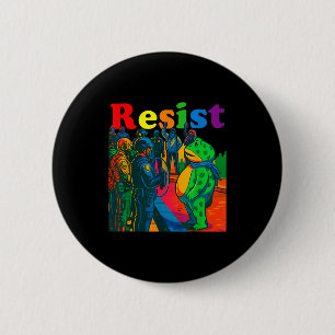 Badge Rond 5 Cm Grenouilles résistent Grenouilles de Portland vint