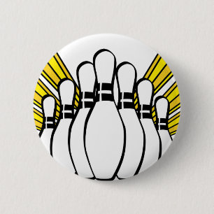 Badge Rond 5 Cm Grève de jeu d'équipe d'entraîneur de bowling de