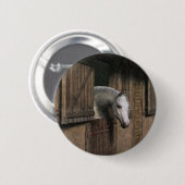 Badge Rond 5 Cm Grey Horse (Devant & derrière)