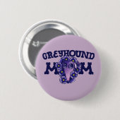 Badge Rond 5 Cm Greyhound Maman mignonne Violet Gryhounds adoption (Devant & derrière)