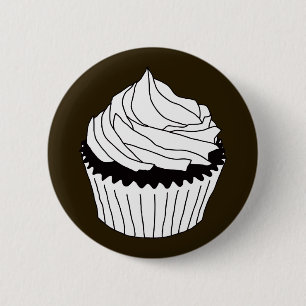 Badge Rond 5 Cm gribouillages de cupcake