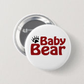 Badge Rond 5 Cm Griffe d'ours de bébé (Devant & derrière)