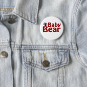 Badge Rond 5 Cm Griffe d'ours de bébé (En situation)