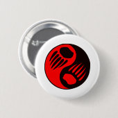 Badge Rond 5 Cm Griffe d'ours Yin Yang (Devant & derrière)