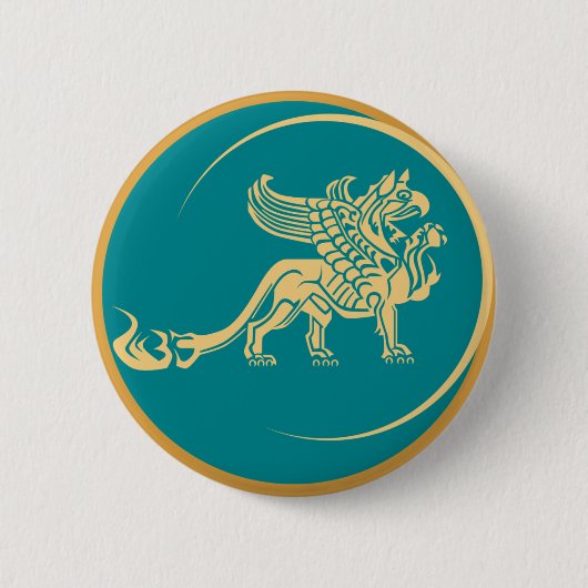 Badge Rond 5 Cm griffon gothique (Devant)