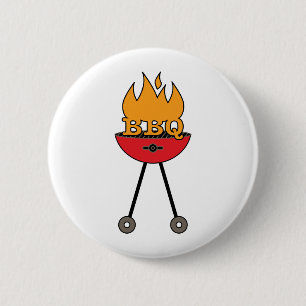 Badge Rond 5 Cm Gril de BBQ