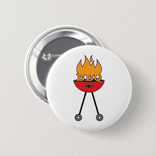 Badge Rond 5 Cm Grill barbecue (Devant & derrière)