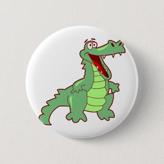 Badge Rond 5 Cm Grimacerie de l'alligator (Devant)