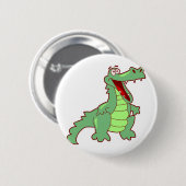 Badge Rond 5 Cm Grimacerie de l'alligator (Devant & derrière)