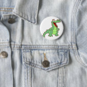 Badge Rond 5 Cm Grimacerie de l'alligator (En situation)