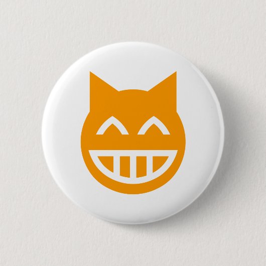 Badge Rond 5 Cm Grimacerie du chat d'Emoji (Devant)