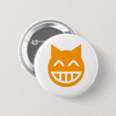 Badge Rond 5 Cm Grimacerie du chat d'Emoji (Devant & derrière)