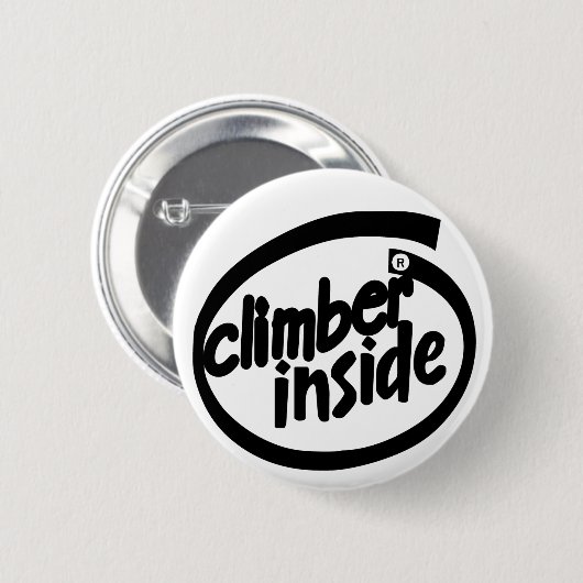 Badge Rond 5 Cm Grimpeur à l'intérieur (Devant & derrière)