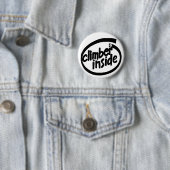 Badge Rond 5 Cm Grimpeur à l'intérieur (En situation)