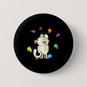 Badge Rond 5 Cm Grimpeur de chat drôle d'escalade pour hommes femm