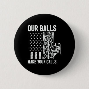Badge Rond 5 Cm Grimpeur de Tour Américaine Drapeau Usa Notre Fait