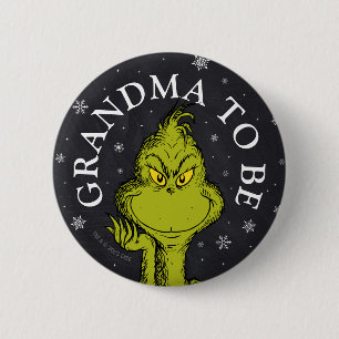 Badge Rond 5 Cm Grinch Tableau Grand-mère en route