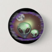 Badge Rond 5 Cm gris Alien (Devant)