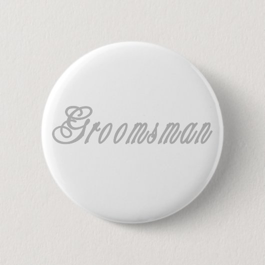 Badge Rond 5 Cm Gris chics de Groomsman (Devant)