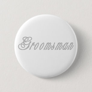 Badge Rond 5 Cm Gris chics de Groomsman