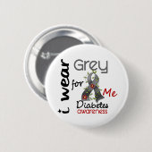 Badge Rond 5 Cm Gris d'usage du diabète I pour MOI 43 (Devant & derrière)
