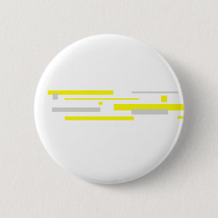 Badge Rond 5 Cm Gris Jaune Blocs Art Abstrait