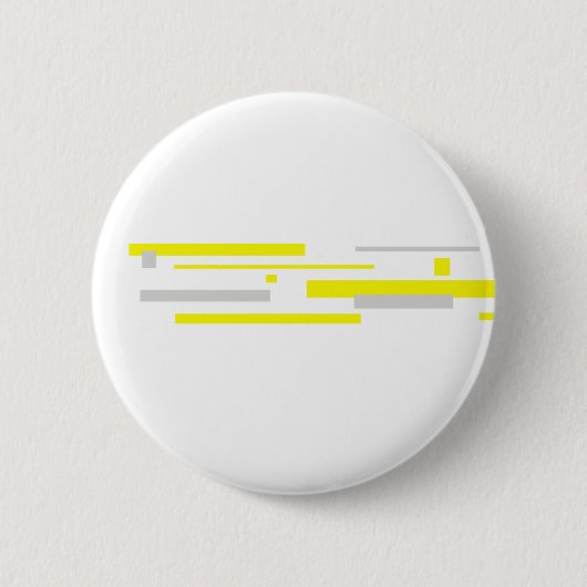 Badge Rond 5 Cm Gris Jaune Blocs Art Abstrait (Devant)