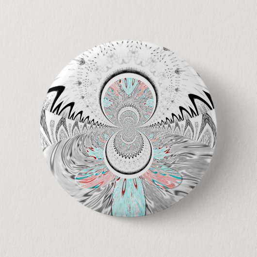 Badge Rond 5 Cm Gris Kaleidoscope Art (Devant)
