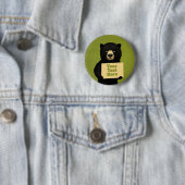 Badge Rond 5 Cm Grizzly Bear (En situation)