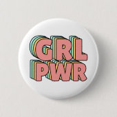 Badge Rond 5 Cm GRL PWR Pastel (Devant)