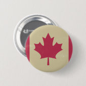 Badge Rond 5 Cm gronder le drapeau canadien (Devant & derrière)